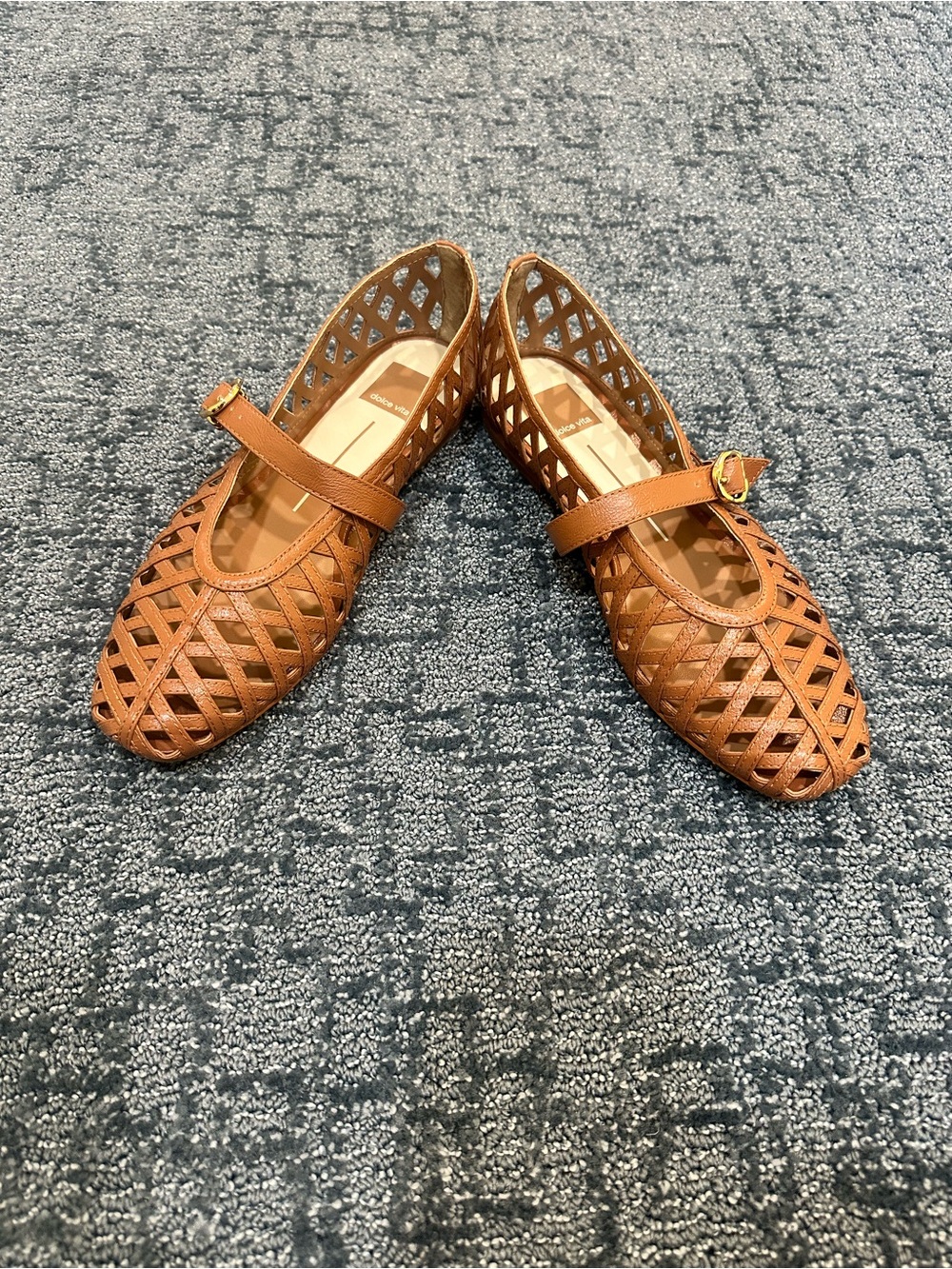 Dolce Vita Bodey Classic Woven Mary Jane Flats in Tan - Picture 3 of 5